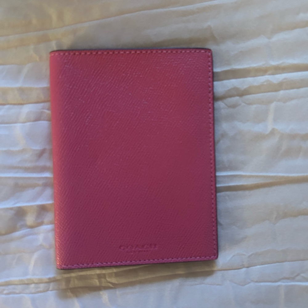 NWT hot pink coach passport cover